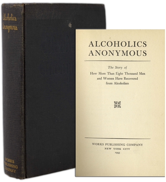 Alcoholics Anonymous ''Big Book'' First Edition, Fourth Printing